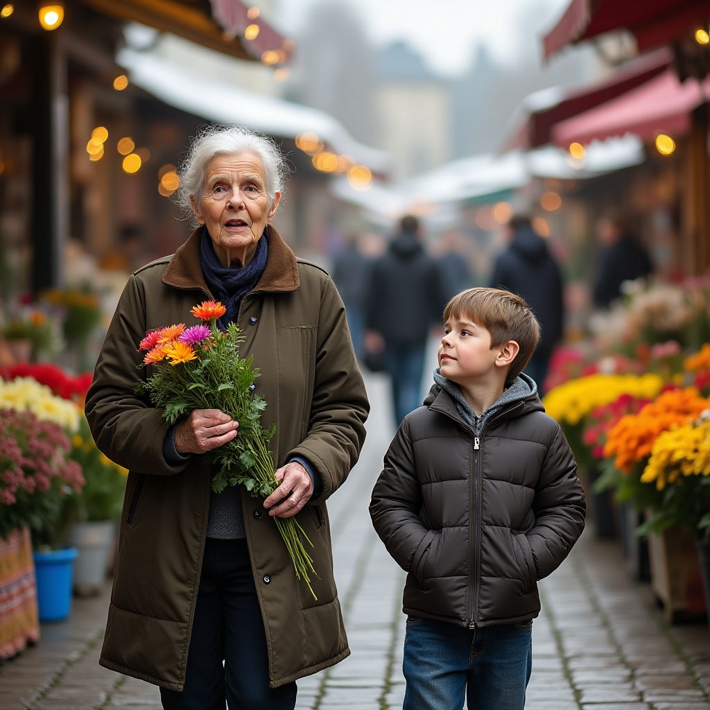 Пенсионерка продавала цветы на рынке, а ветер унес её слова — никто не мог предположить, что случилось дальше!