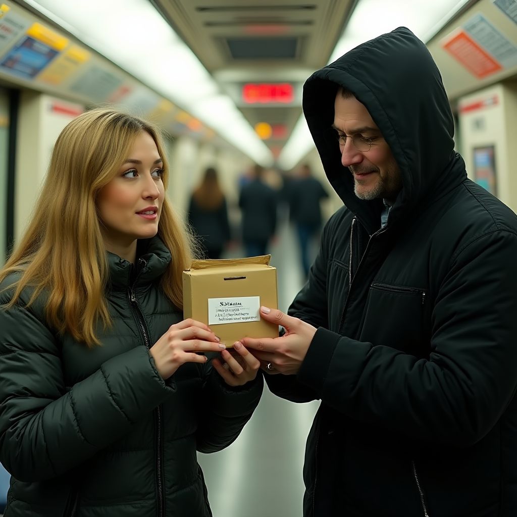 В вагоне метро ей протянули пакет — внутри была записка, и всё замерло