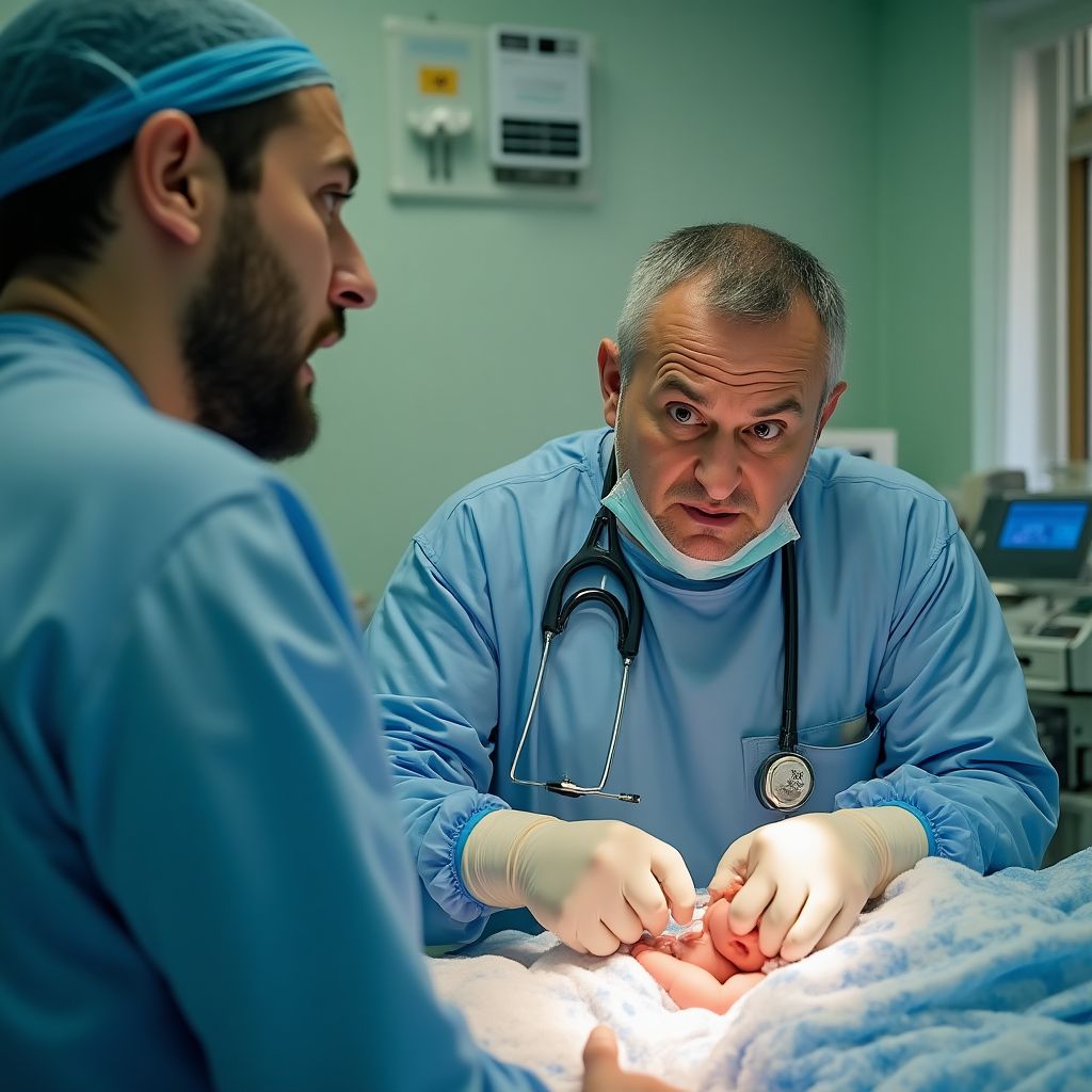 Врач в родильном зале вдруг остановился — ребёнок не похож на родителей, и всё замерло в комнате