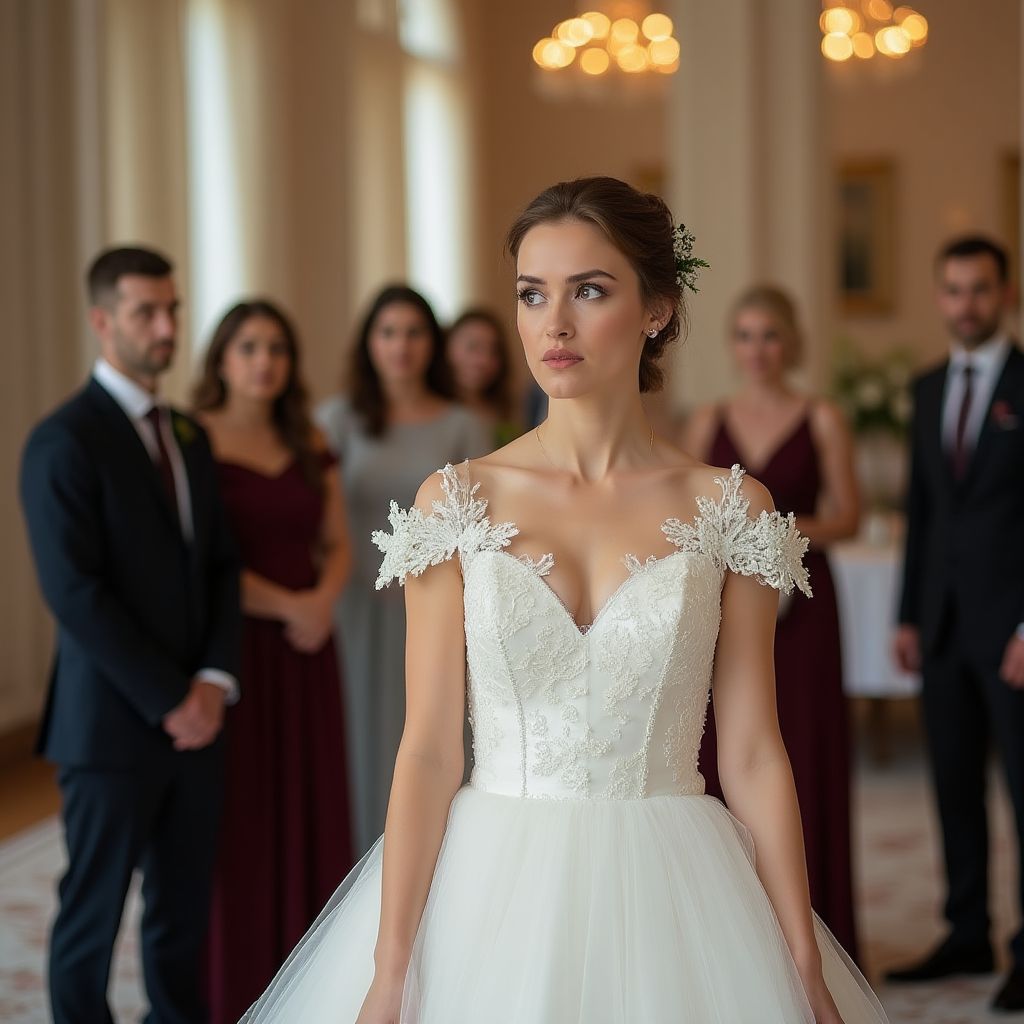 В день свадьбы невеста исчезла — а потом вернулась с неожиданным гостем, и всё в комнате замерло