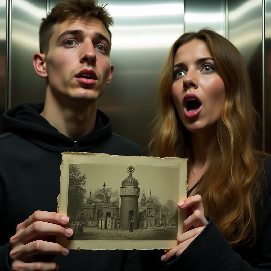 В лифте двое незнакомцев нашли старую фотографию — и всё в комнате замерло