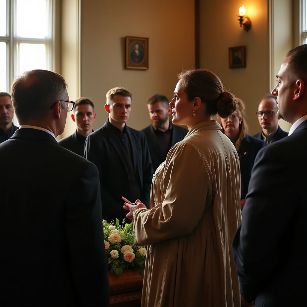 На похоронах она сказала последнее слово — и в зале наступила мёртвая тишина